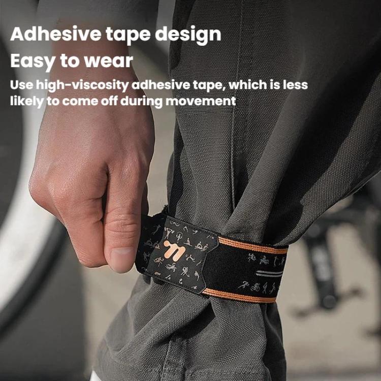 WEST BIKING YP0719495 Cycling Reflective Pant Bands Anti-Slip Adjustable Straps