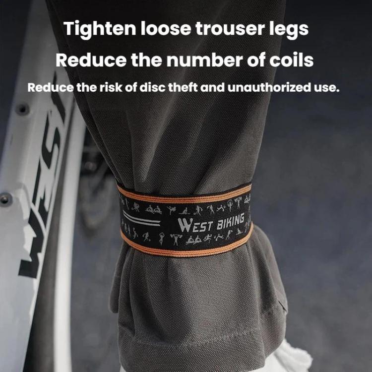 WEST BIKING YP0719495 Cycling Reflective Pant Bands Anti-Slip Adjustable Straps