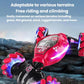 Pink stunt twist remote car with bright undercar lights and glowing wheels