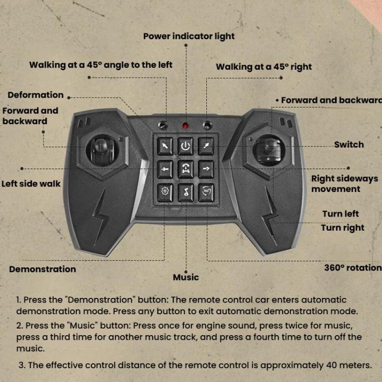 Handheld remote control with power indicator light and directional function buttons