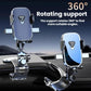 Car phone holder with textured cradle and crocodile clip mount, 360° rotation