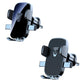 Car air vent phone holder showing two cradle finishes: glossy and textured