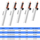 XL-99 submersible aquarium heater length chart showing multiple tube sizes