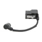 Ignition coil with rubber boot lead wire and mounting plate for STIHL