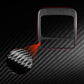 Red carbon-fiber texture trim sticker with rectangular cutout and border
