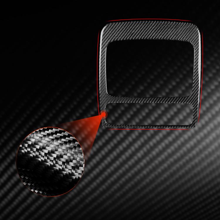 Red carbon-fiber texture trim sticker with rectangular cutout and border