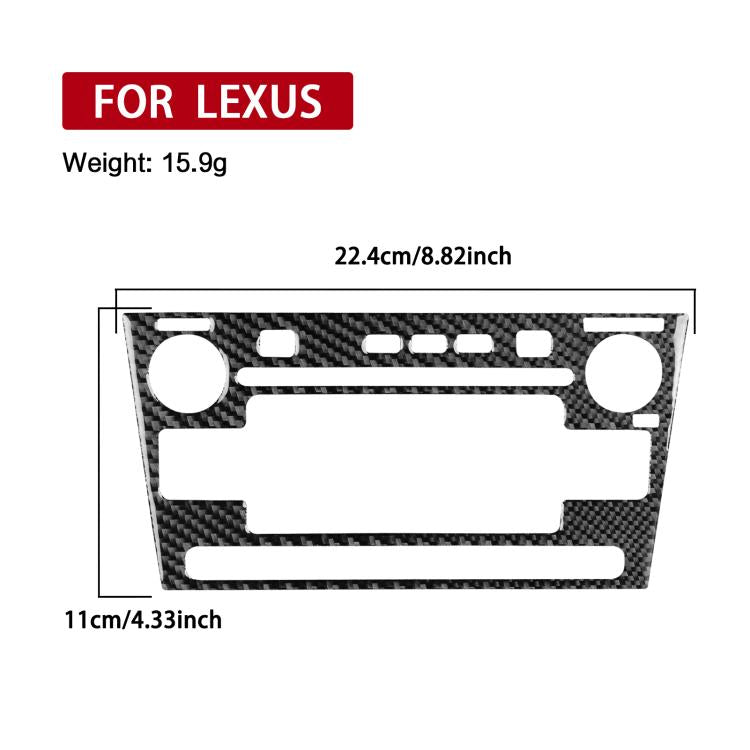 Black carbon-fiber car radio panel sticker with knob and display cutouts