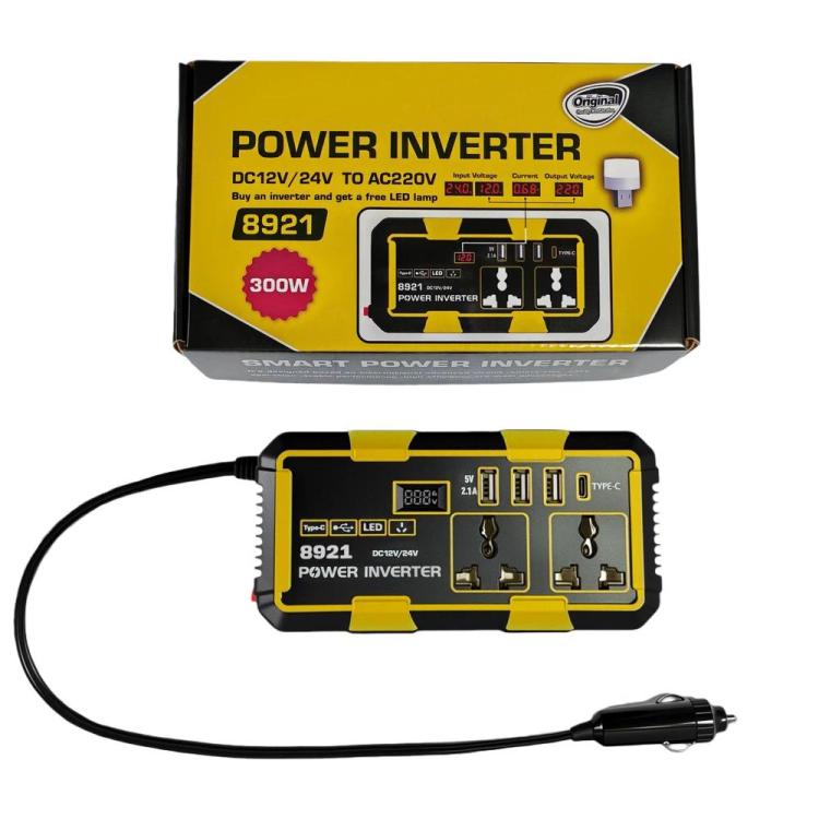 300W Multifunctional Car Cigarette Lighter Power Inverter