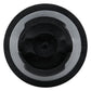 Round underside view of black water tank lid replacement with center screw hole