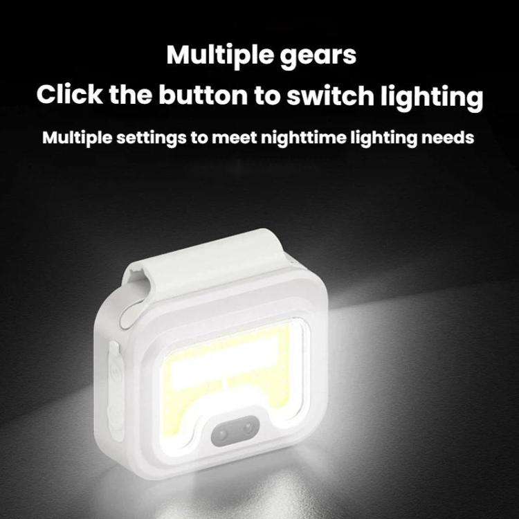 White LED headlamp/work light glowing bright with red side control buttons