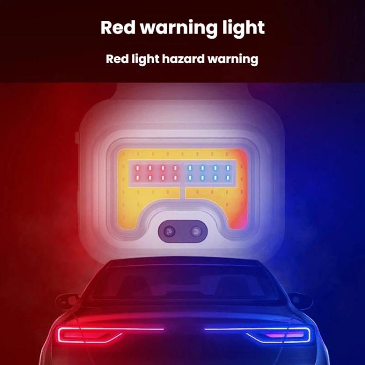 White LED headlamp/work light with red warning light and bright yellow LED panel