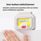 White LED headlamp/work light with one-button control and red indicator