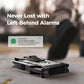 Black metal tracker wallet with slim profile and built-in anti-loss chip