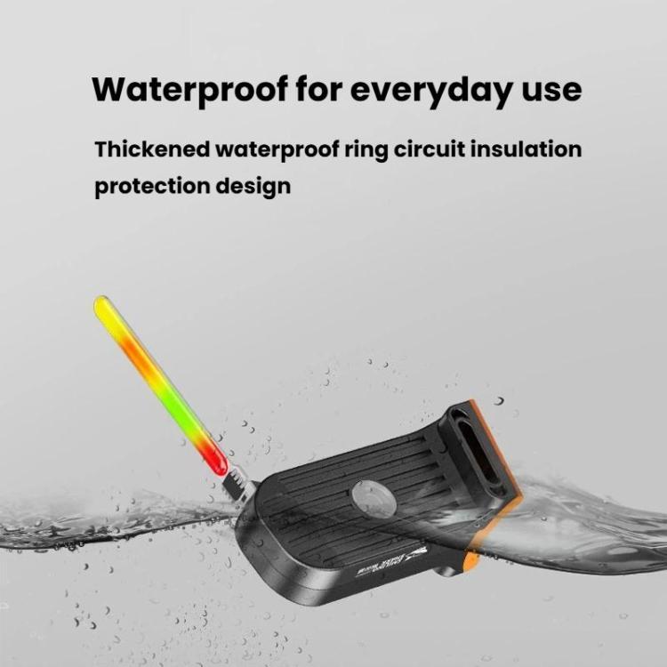 Waterproof bicycle tail light with water droplets and yellow LED strip