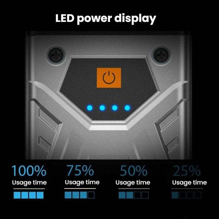 SMILING SHARK portable magnetic flashlight LED power display with blue battery level dots
