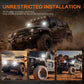 Off-road LED spotlight installation guide showing adjustable mounting bracket