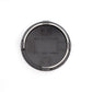 61mm wheel hub center cap underside, black plastic with molded markings