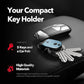 Blue mini key holder with key blades and keyring loop