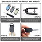Mini key organizer set with multi-color holders and key rings