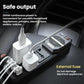 Car power inverter with cigarette lighter plug, outlets, and external fuse