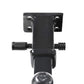 Black hitch lock bracket with textured grip and square-tube connection