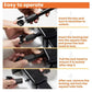 Hitch lock operation steps showing key insertion and lock bar alignment