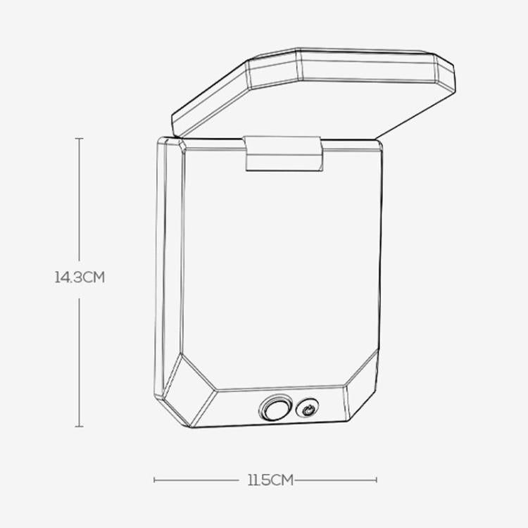 Solar Motion Sensor Garden Light 3-Gear Foldable Outdoor Wall Lamp, SMILING SHARK BD-068
