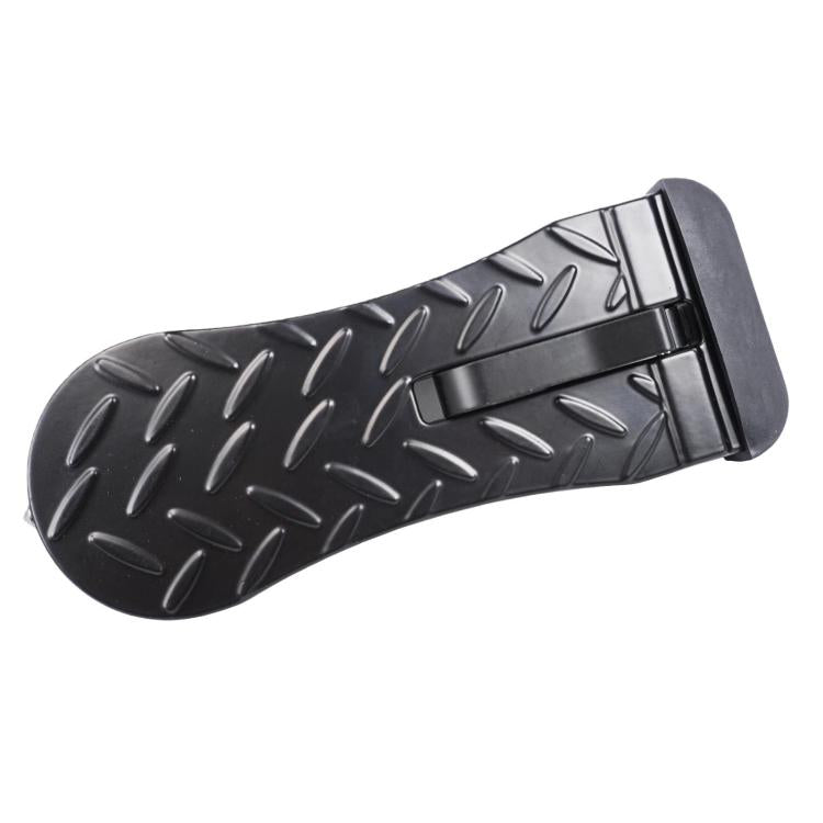 Car roof climbing footrest step, black with diamond-plate textured anti-slip surface