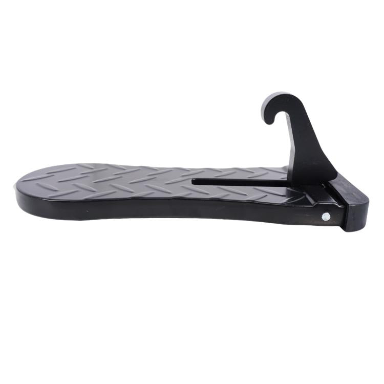 Car roof climbing footrest step with black folding base and hanging hook