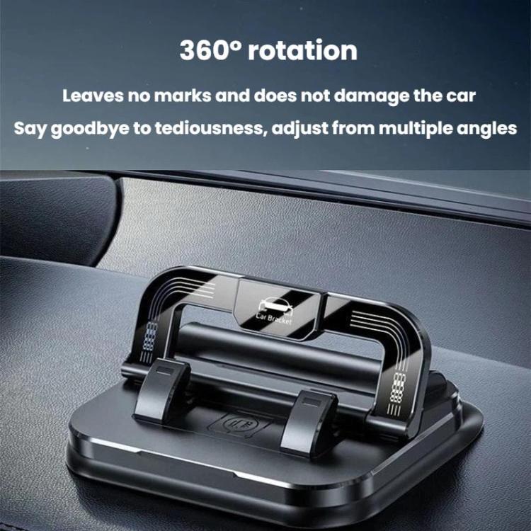 Car phone holder with 360° rotating mount and dual side grips
