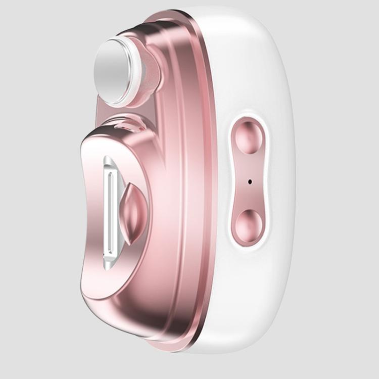 4-in-1 electric nail care kit in pink and white, side view with control panel