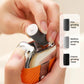 Electric foot file with interchangeable fine, medium, and coarse grinding heads