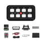 Car Modified Spotlight Control Switch Assembly Panel Button Switch, 6 Gang, 8 Gang