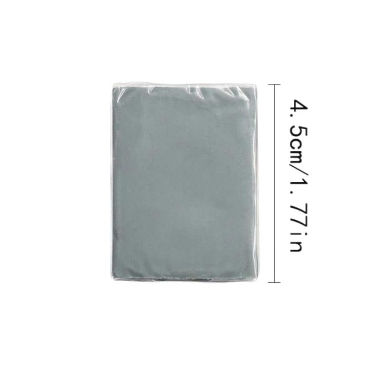 Gray square and blue teardrop blending sponges in clear plastic sleeve
