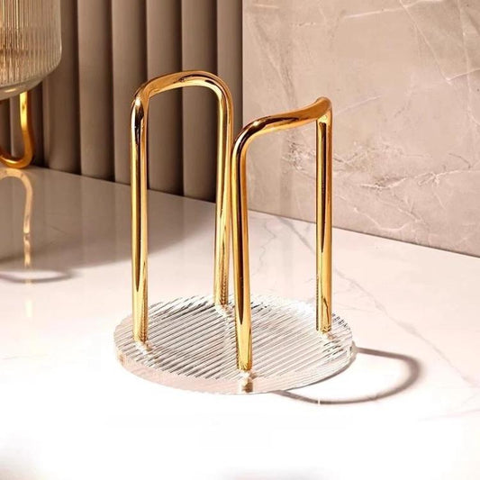 Acrylic Paper Cup Holder Single-Use Cup Dispenser, Single Cup Gold, Dual-Cup Gold, Single Cup Silver, Dual-Cup Silver