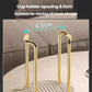 Gold acrylic cup holder with two tall slots and clear ridged base