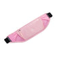 Pink waterproof waist pack with zip pocket and adjustable belt strap