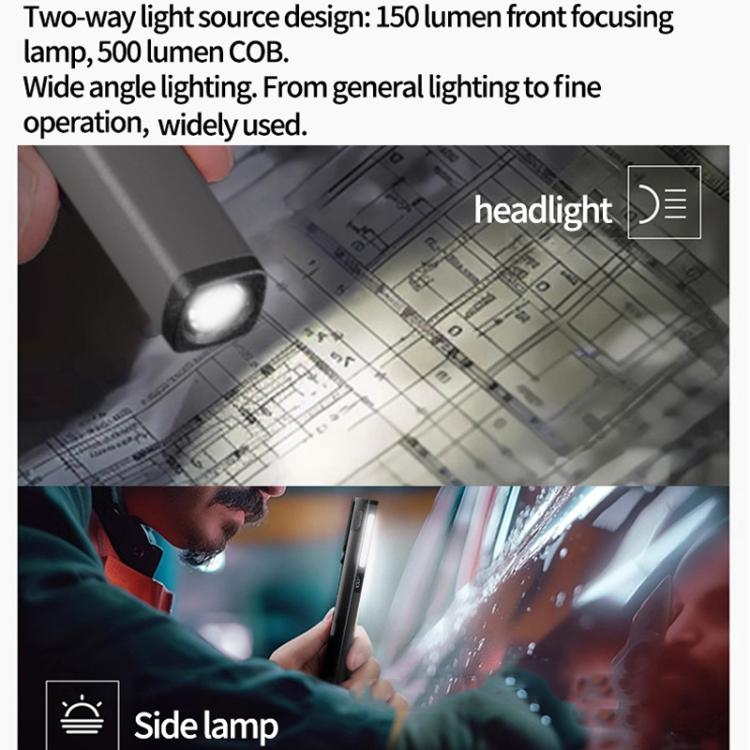 COB Pen Clip Light USB Rechargeable Auto Repair Work Light Strong Magnetic Adhesion Flashlight