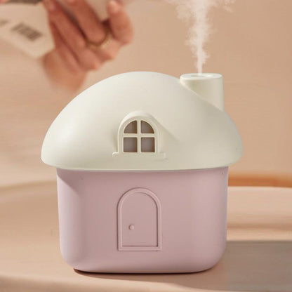 Little House Shape Mini Desktop Humidifier USB Silent Humidifier With Colorful Lights