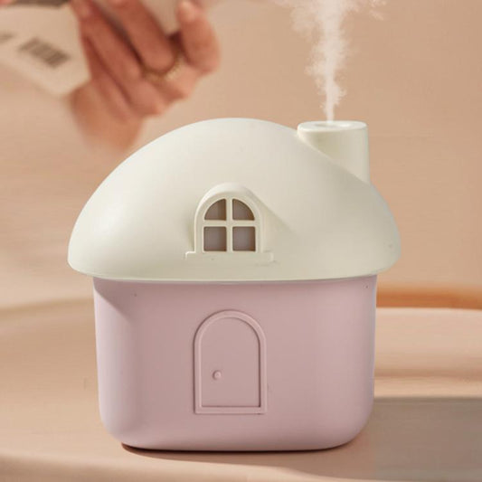 Little House Shape Mini Desktop Humidifier USB Silent Humidifier With Colorful Lights