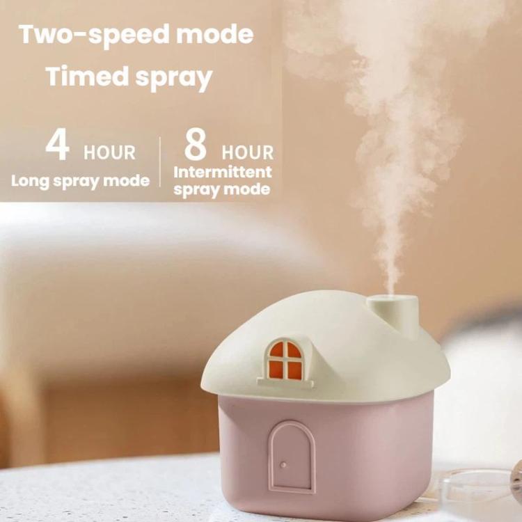 Little House Shape Mini Desktop Humidifier USB Silent Humidifier With Colorful Lights