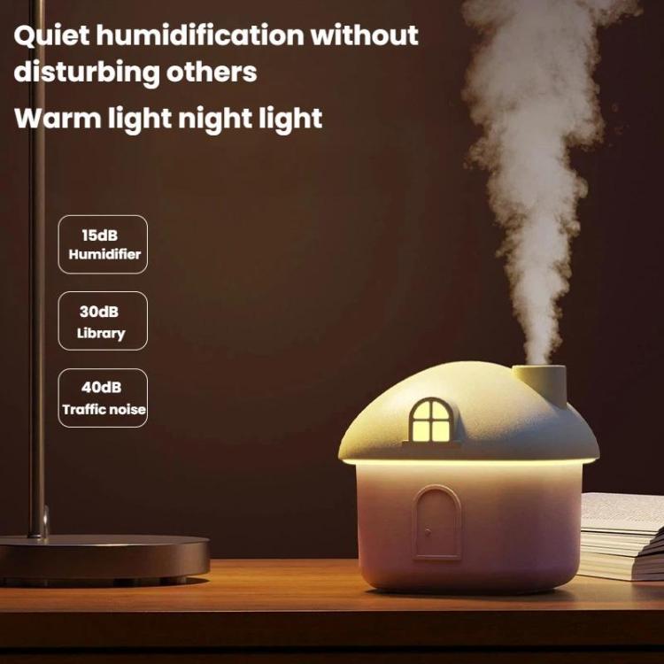 Little House Shape Mini Desktop Humidifier USB Silent Humidifier With Colorful Lights