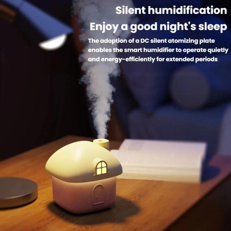 Little House Shape Mini Desktop Humidifier USB Silent Humidifier With Colorful Lights