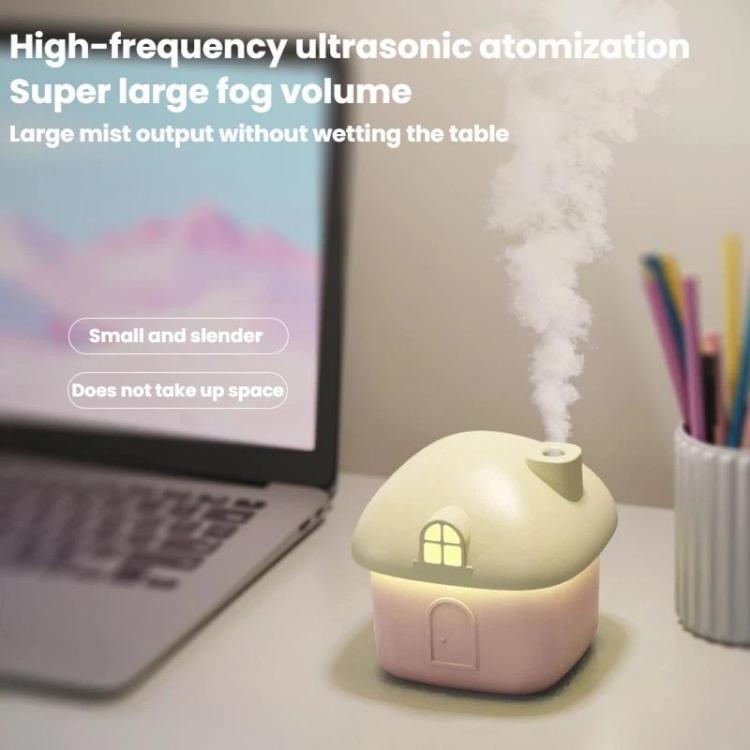 Little House Shape Mini Desktop Humidifier USB Silent Humidifier With Colorful Lights