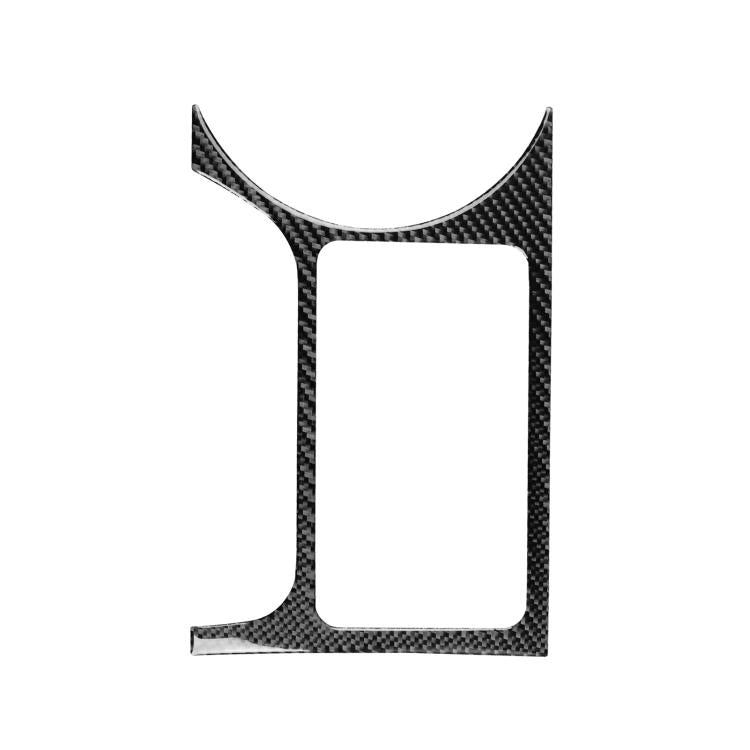 Black carbon-fiber cupholder frame sticker insert for right-hand drive