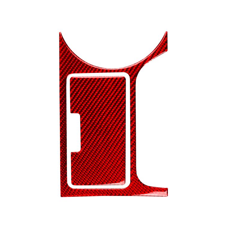Red carbon-fiber cupholder sticker insert, left-hand drive, 2-piece set piece