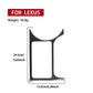 Black carbon-fiber cupholder sticker insert template for left-hand drive fitment