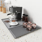 Silicone Coffee Machine Mat Non-Slip Heat-Resistant Draining Tray For Dining Table, Horizontal Stripes Black, Horizontal Stripes Grey, Vertical Stripes Black, Vertical Stripes Grey, Loop Pattern Black, Loop Pattern Grey