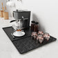 Silicone Coffee Machine Mat Non-Slip Heat-Resistant Draining Tray For Dining Table, Horizontal Stripes Black, Horizontal Stripes Grey, Vertical Stripes Black, Vertical Stripes Grey, Loop Pattern Black, Loop Pattern Grey