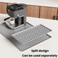 Silicone Coffee Machine Mat Non-Slip Heat-Resistant Draining Tray For Dining Table, Horizontal Stripes Black, Horizontal Stripes Grey, Vertical Stripes Black, Vertical Stripes Grey, Loop Pattern Black, Loop Pattern Grey